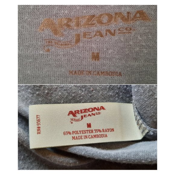 3/$15 Arizona Jeans Co. Silver Lake LA Graphic Boho Tee - Gray, Size S - Picture 12 of 16